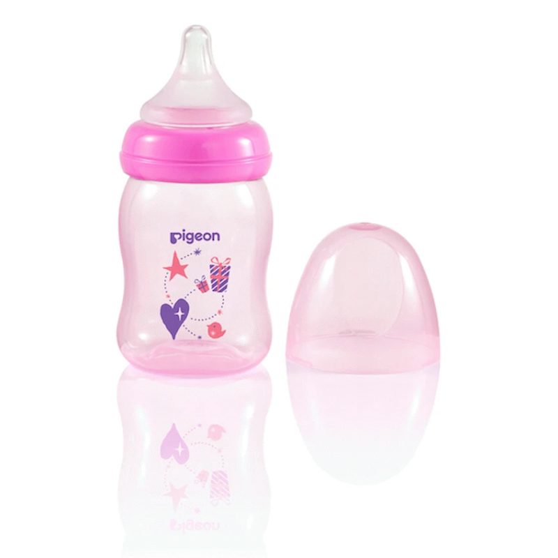 Pigeon – PERISTALTIC PLUS PP BOTTLE 160ML (SS HOLE) PINK