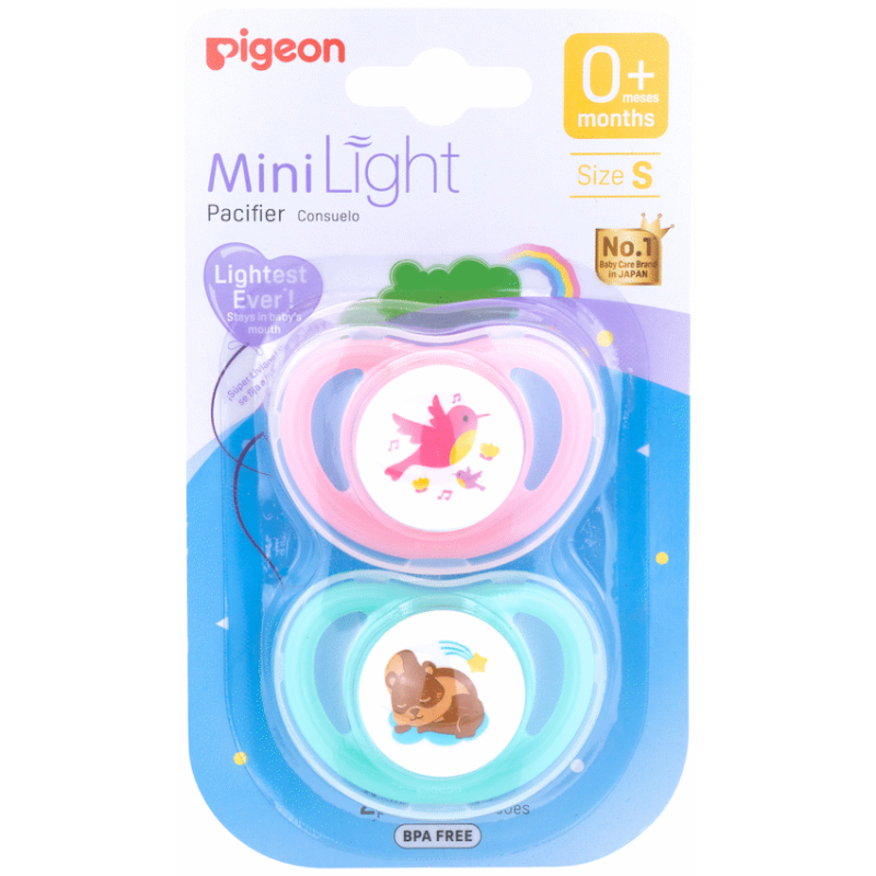 Pigeon – Minilight Pacifier (2 Pc) S Bird & Squirrel