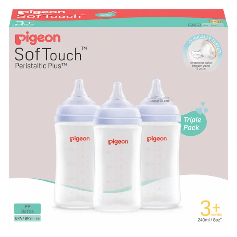 Pigeon Softtouch Bottle 240ml – Triple Pack