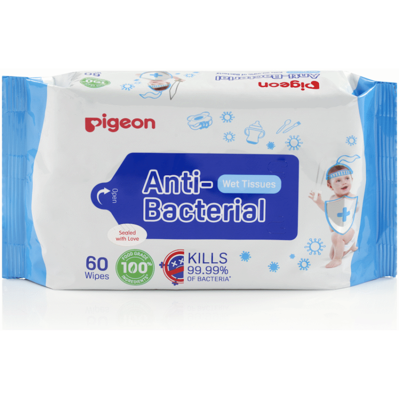 Pigeon – Anti-Bacterial Wipes 60’s