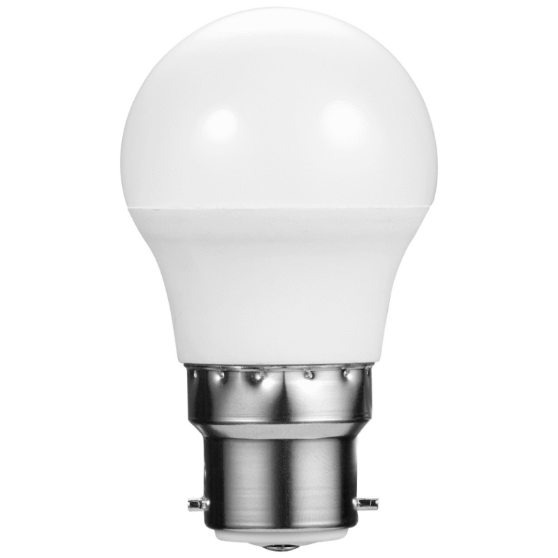 Switched 5w Golfball LED Light Bulb B22 – Warm White