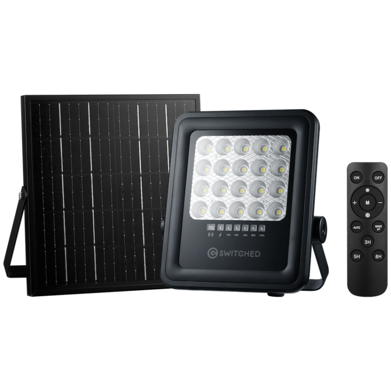 Switched Urban Pro Series – 50w Solar Floodlight with Remote