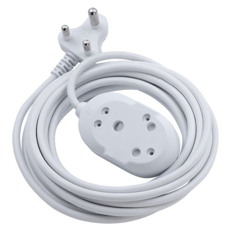 SWITCHED LIGHT DUTY Back To Back(BTB) EXTENSION LEADS 10M – WT