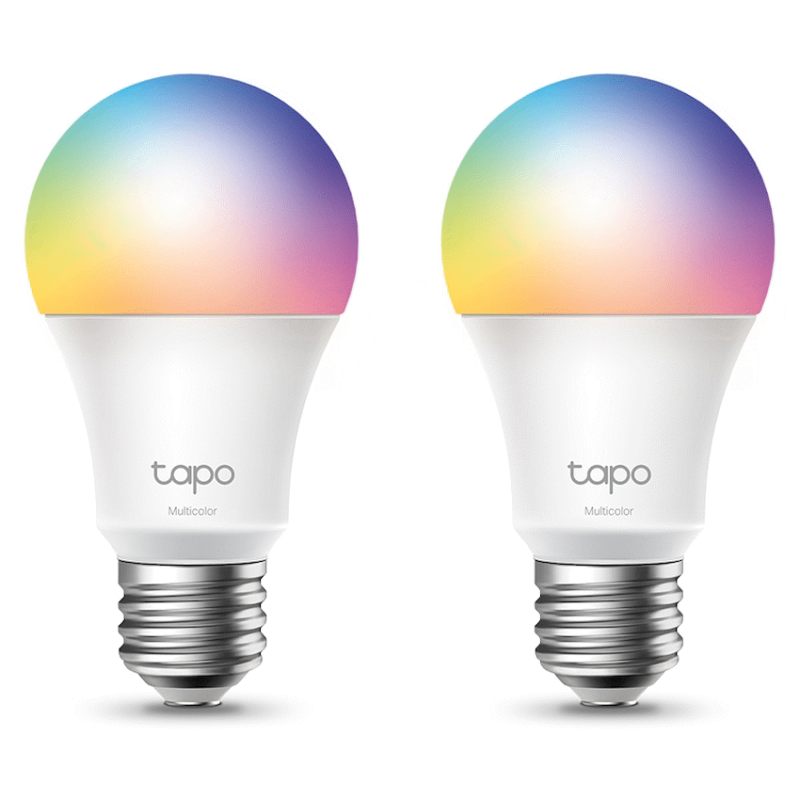 TP-Link Tapo L530E 2 Pack 8.7w Smart Wi-Fi Warm White Light Bulb, Dimmable, A60, E27