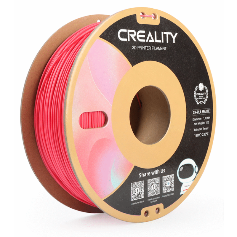Creality CR-PLA Filament – Matte – Strawberry Red (1kg)
