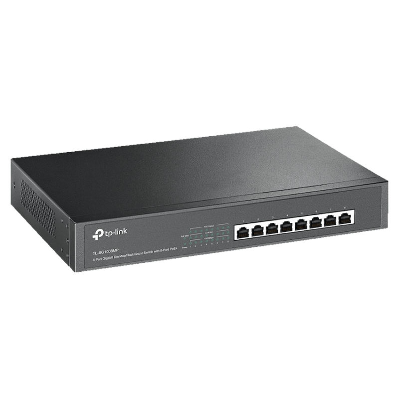TP-Link TL-SG1008MP 8-Port Gigabit Desktop/Rackmount Switch with 8-Port PoE+