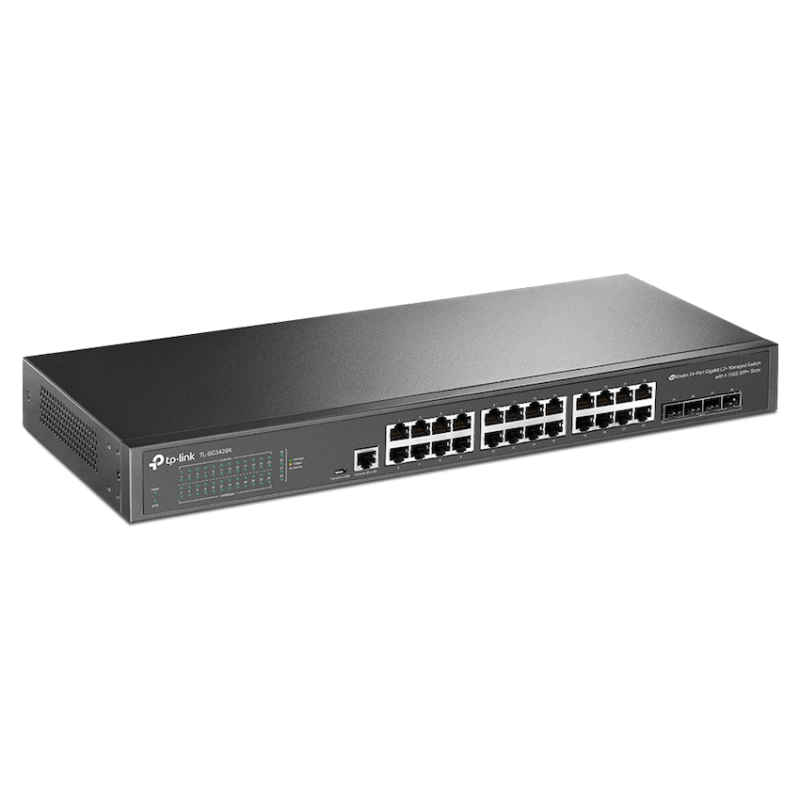 TP-Link TL-SG3428X JetStream 24-Port Gigabit L2+ Managed Switch with 4 10GE SFP+ Slots