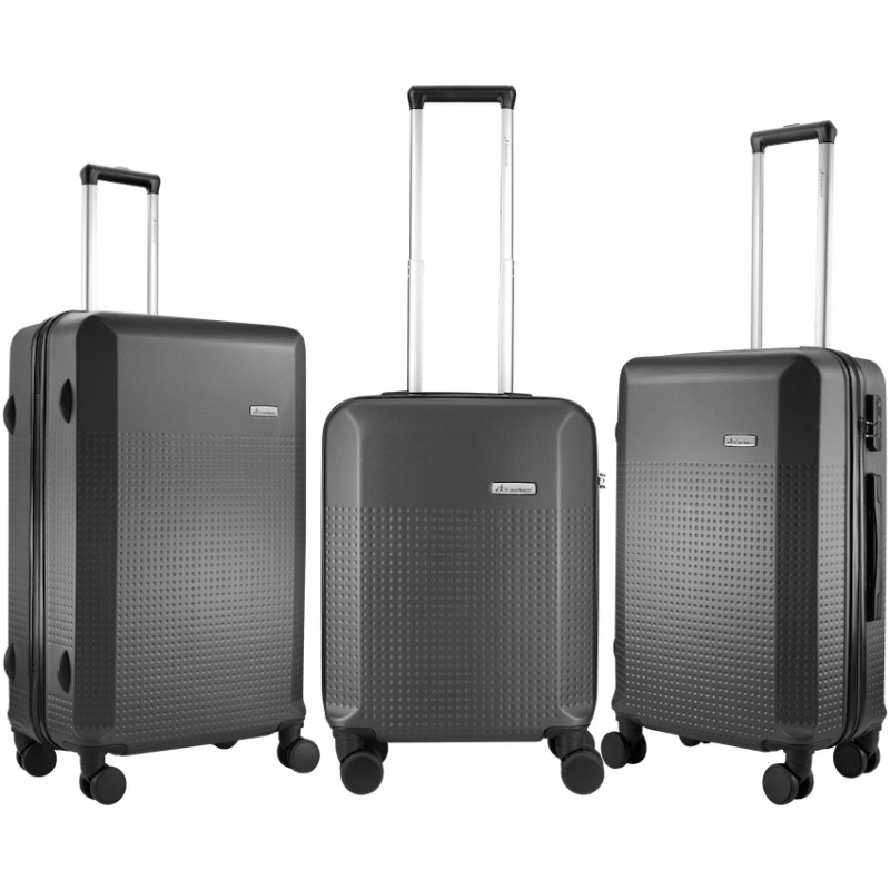 Travelwize Cyclone ABS 4-Wheel Spinner 3-Piece Luggage Set – Granite