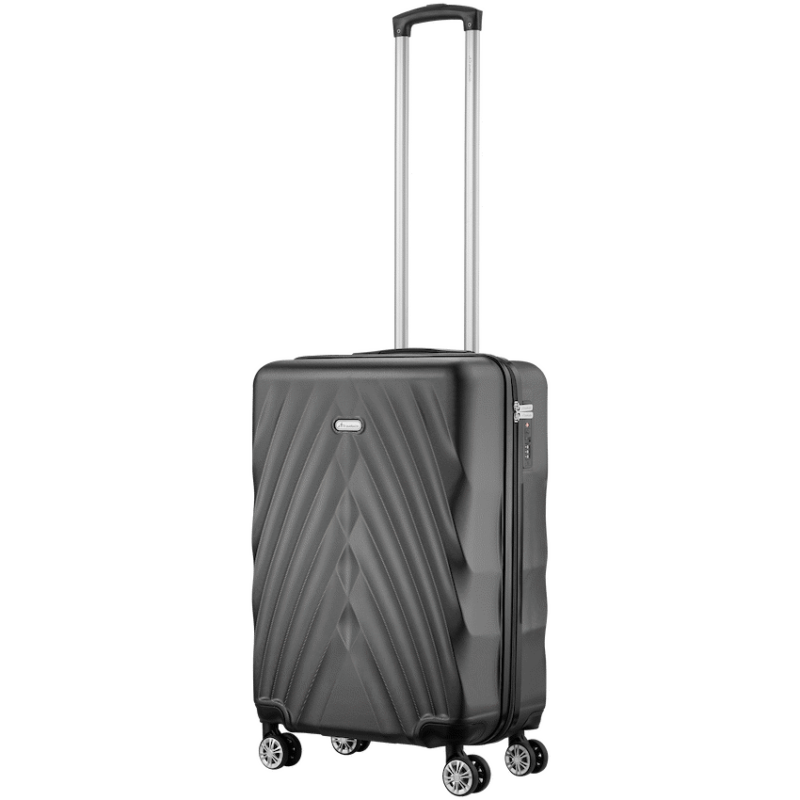 Travelwize Terra ABS 55cm 4-Wheel Spinner Luggage – Black