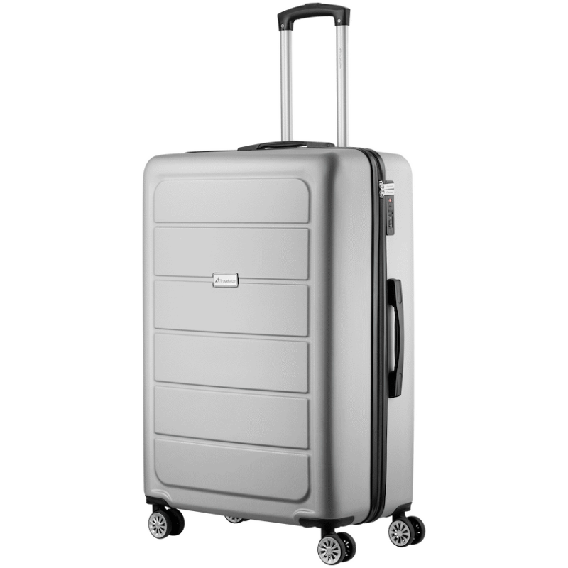 Travelwize Maple ABS 75cm 4-Wheel Spinner Luggage – Silver