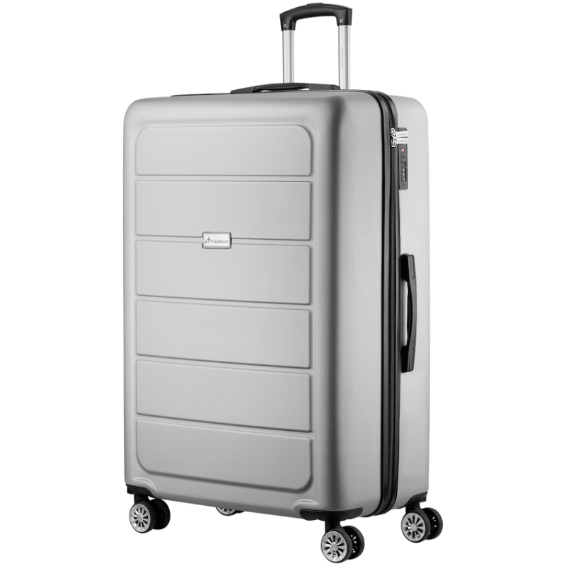 Travelwize Maple ABS 85cm 4-Wheel Spinner Luggage – Silver