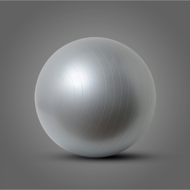 Volkano Active 65cm Anti-Burst Gym Ball – Gunmetal Grey