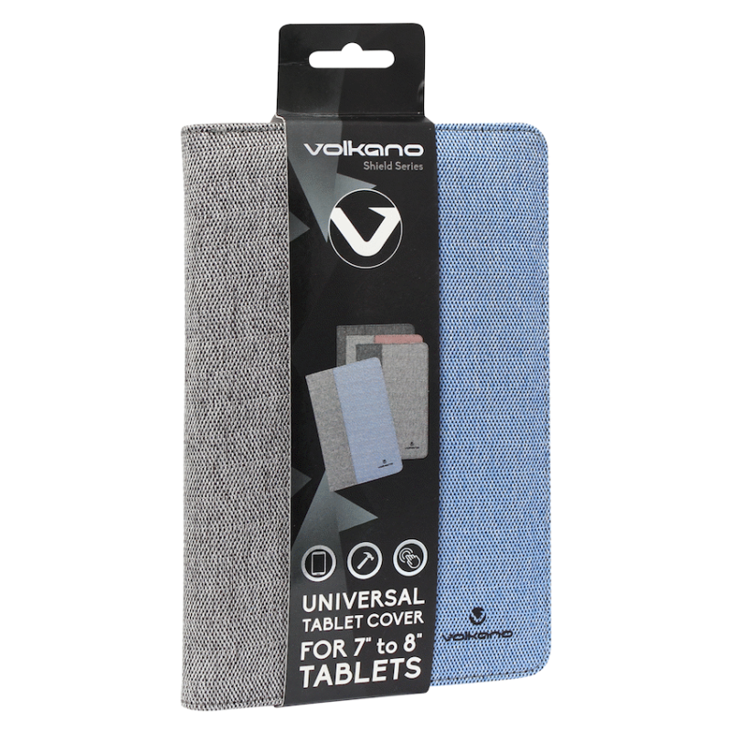 Volkano Tablet Cover 7″-8″ Shield Series – Grey/Blue