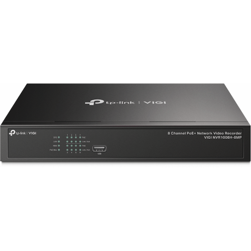 TP-Link Vigi NVR1008H-8MP 8 Channel PoE Network Video Recorder