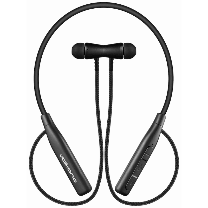 Volkano Aeon+ Series Bluetooth Earphones with Neckband – Black