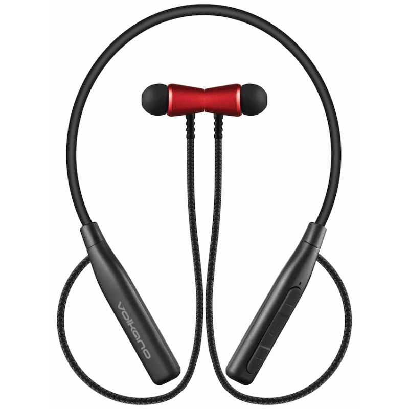 Volkano Aeon+ Series Bluetooth Earphones with Neckband – Red