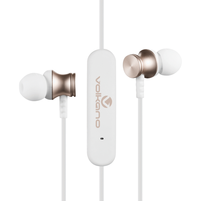 Volkano Eclipse Series Bluetooth Earphones – White