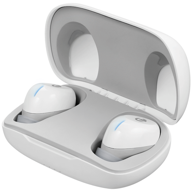 Volkano Pico Series True Wireless Bluetooth Earphones with Charging Case – White