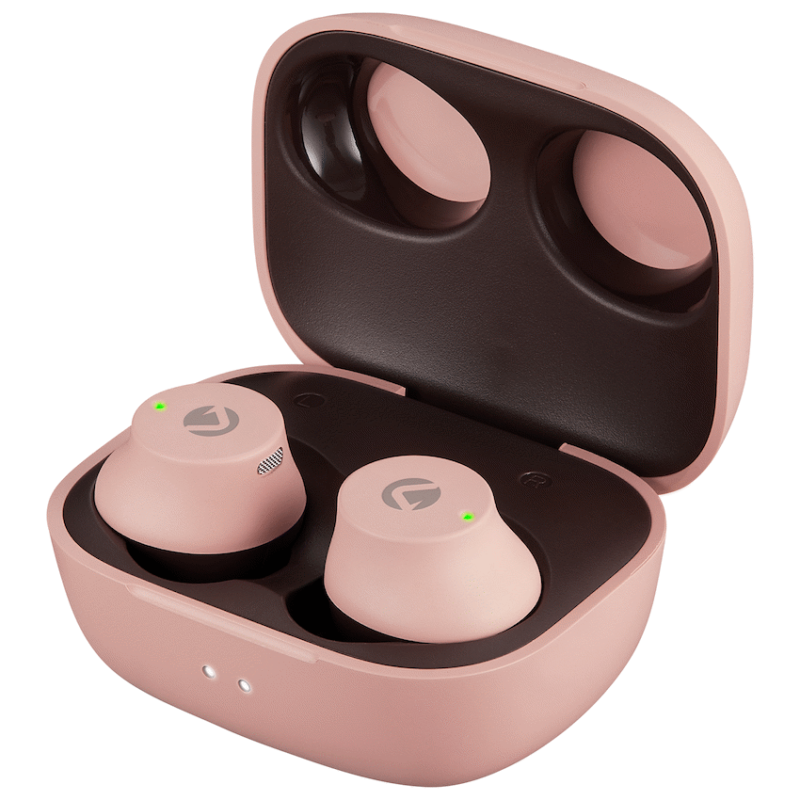 Volkano Taurus Series 2.0 True Wireless Earphones with Charging Case – Pink