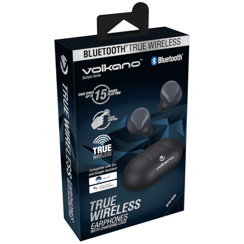 Volkano Scorpio Series True Wireless Earphones – Black