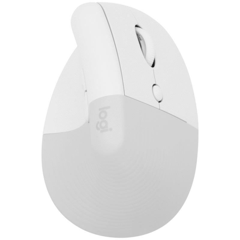 Logitech(R) Lift Vertical Ergonomic Mouse – Off-White/Pale Grey