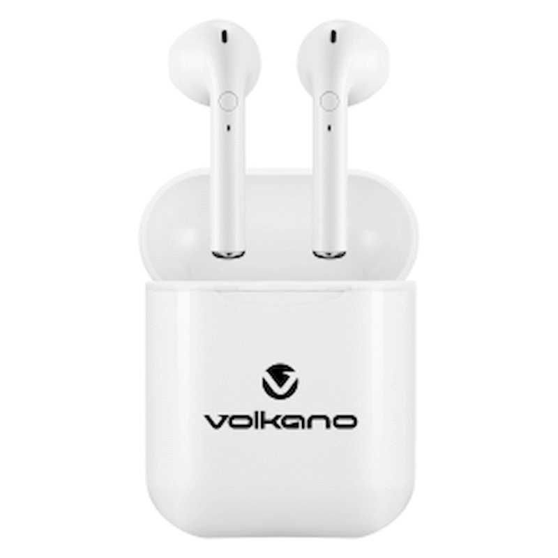 Volkano Buds Plus Series TWS with Silicone – White