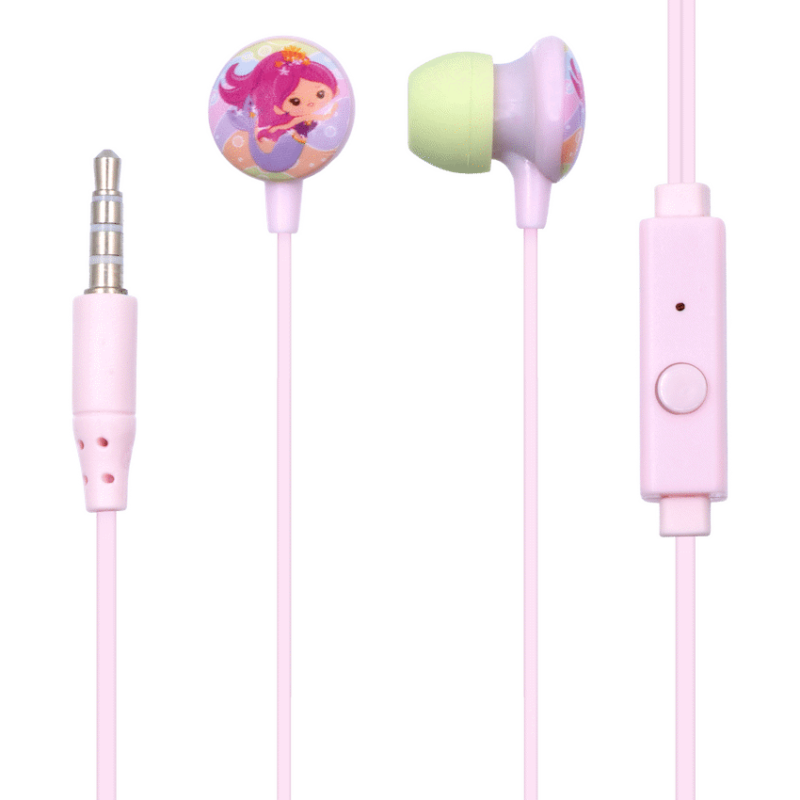 Volkano Kiddies Series Earphones with Keychain – Mermaid