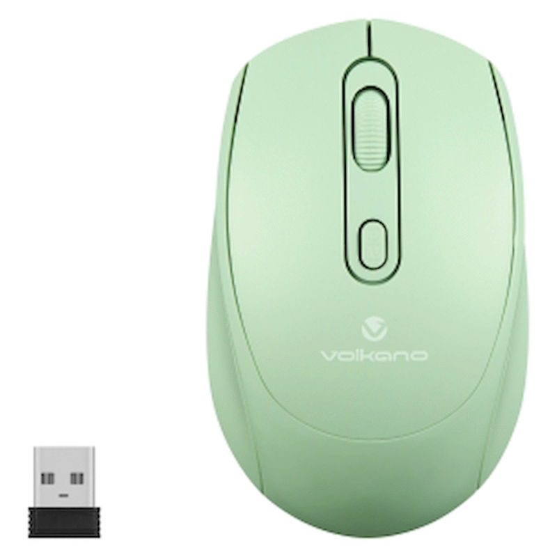 Volkano Willow Series 4D Wireless Mouse – Green
