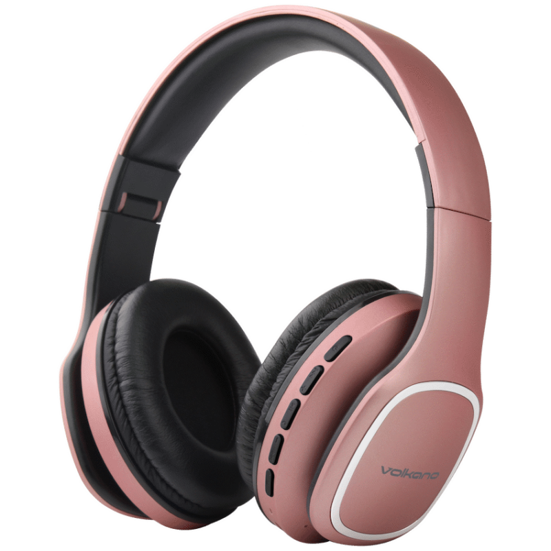 Volkano Phonic Series Bluetooth Full-Size Headphones – Rose Gold