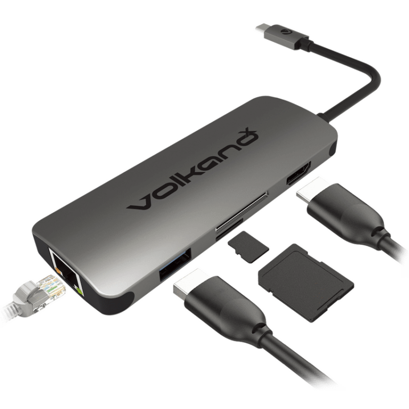 VolkanoX Core Dock series USB Type C Dock – HDMI + USB 3.0 + LAN + Card Reader + PD