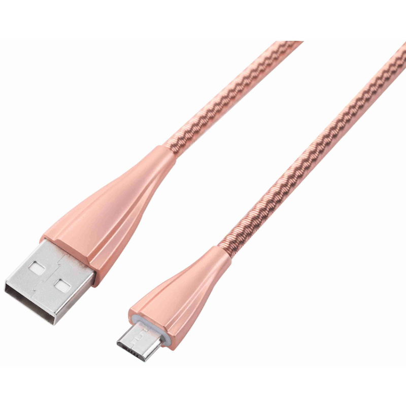 Volkano Fashion Series Micro USB Cable 1.8m – Rose Gold