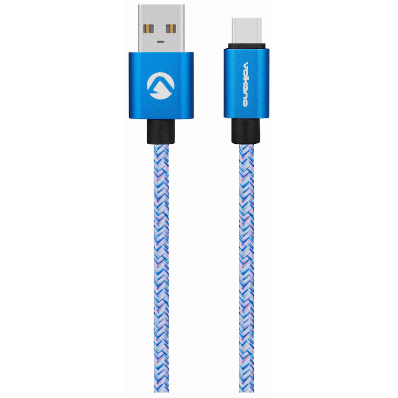 Volkano Fashion Series Micro USB Cable 1.8m – Sky Blue