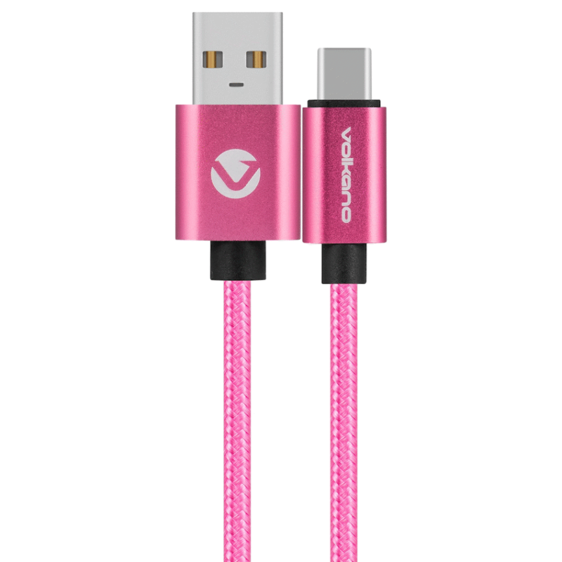 Volkano Fashion Series Type-C Cable 1.8m – Pink