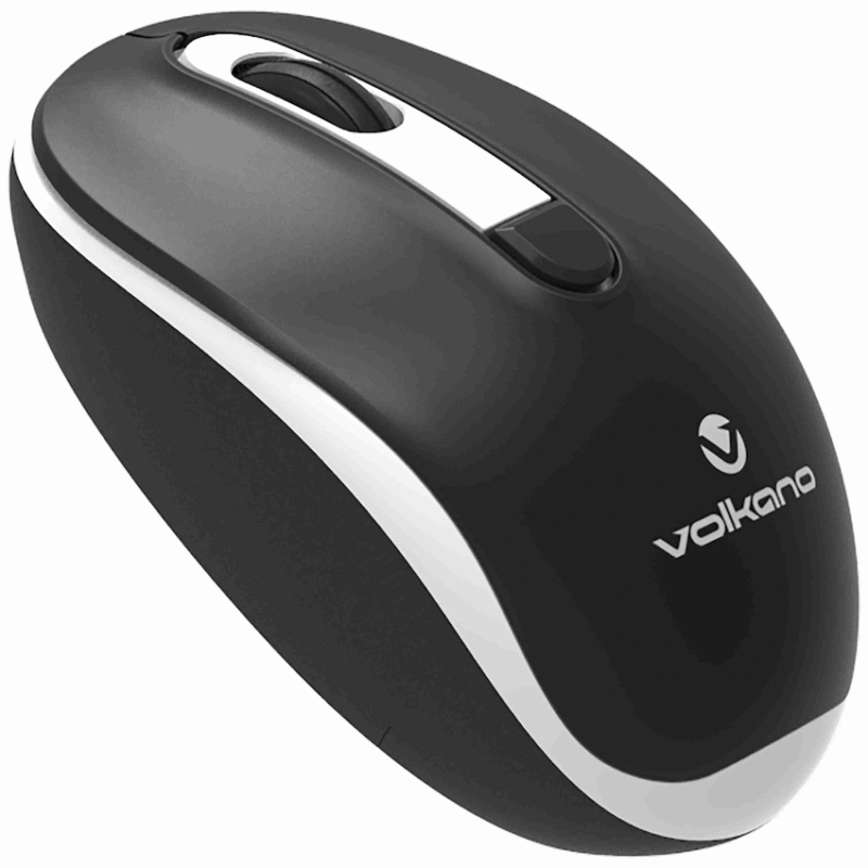 Volkano Jade Series Wireless Mouse – Black with White
