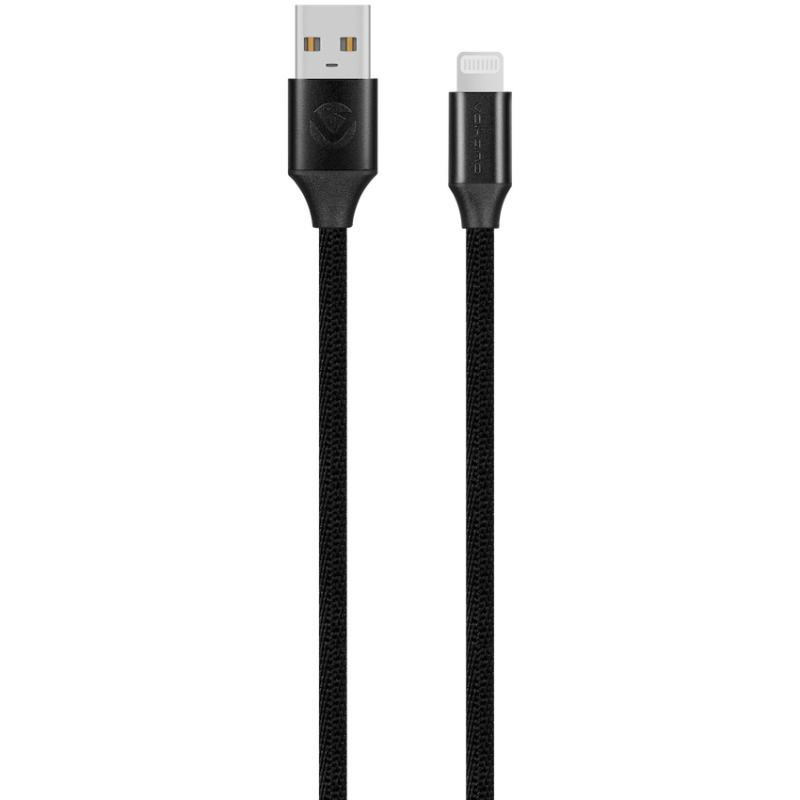 Volkano Weave Series Fabric Braided MFI Lightning Cable 3m – Black