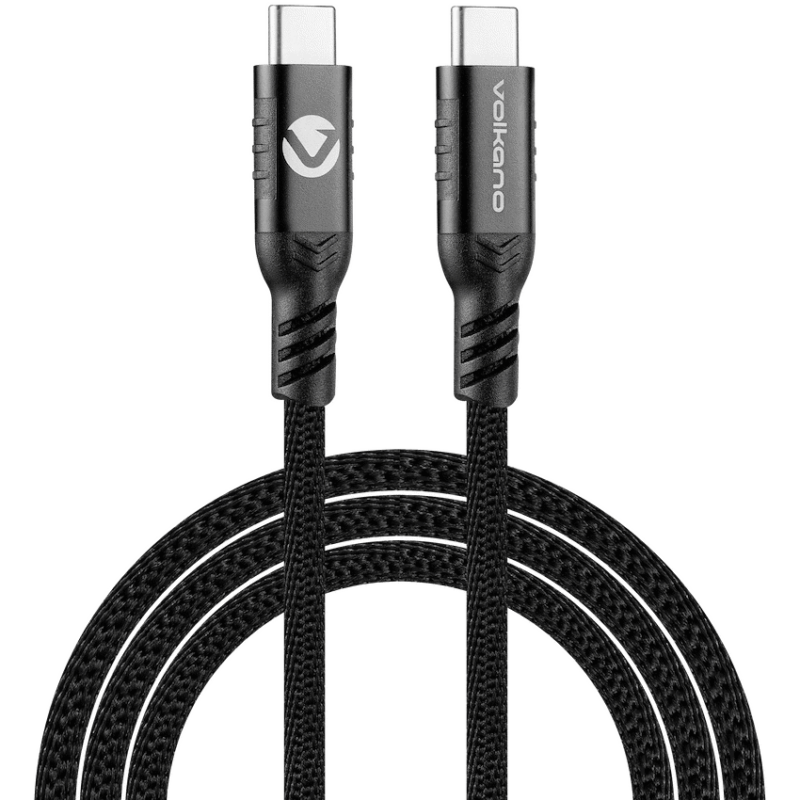Volkano Weave Series 60w Magnetic Type-C Cable – Black