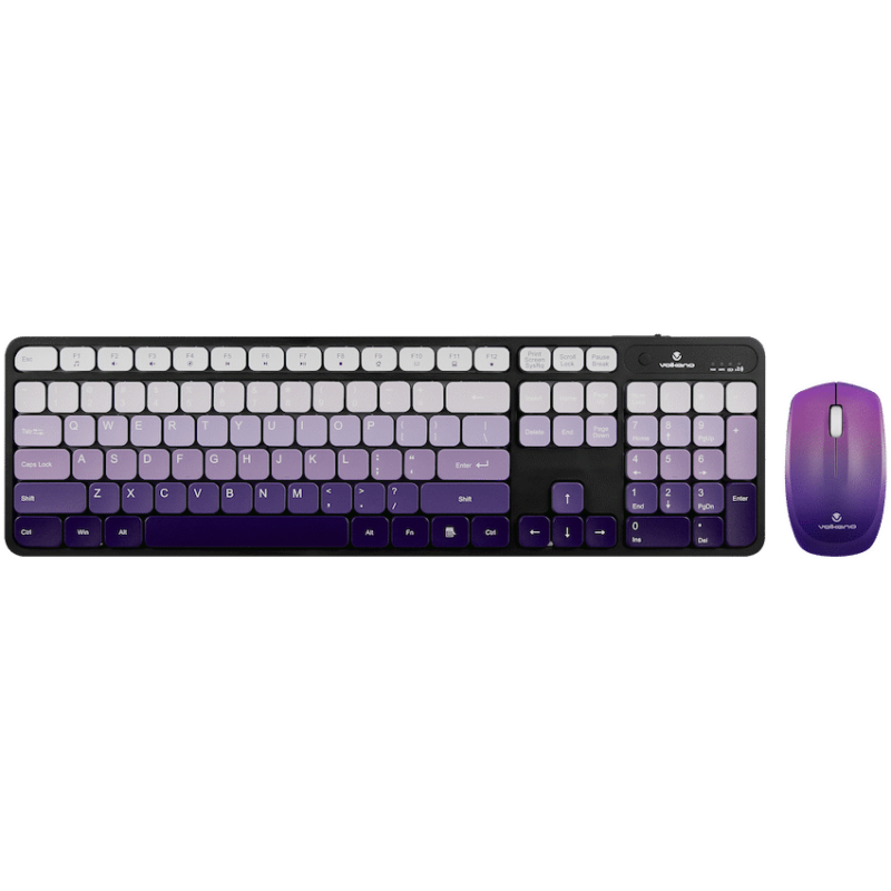 Volkano Prism Series Bluetooth Wireless Keyboard and Mouse – Purple