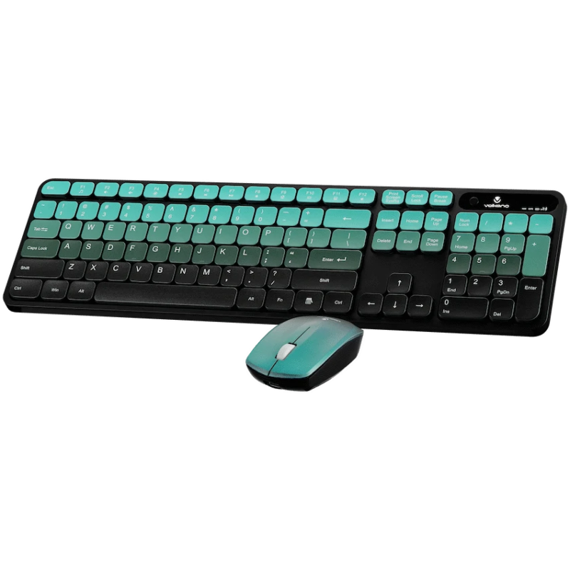 Volkano Prism Series Bluetooth Wireless Keyboard and Mouse – Teal