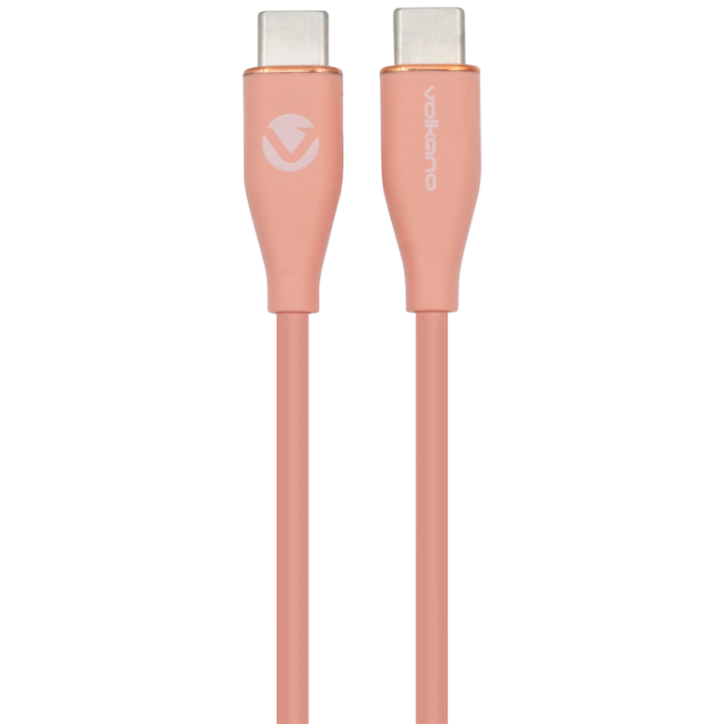 Volkano Flexi Series Type-C to Type-C 2.5m 60w – Pink