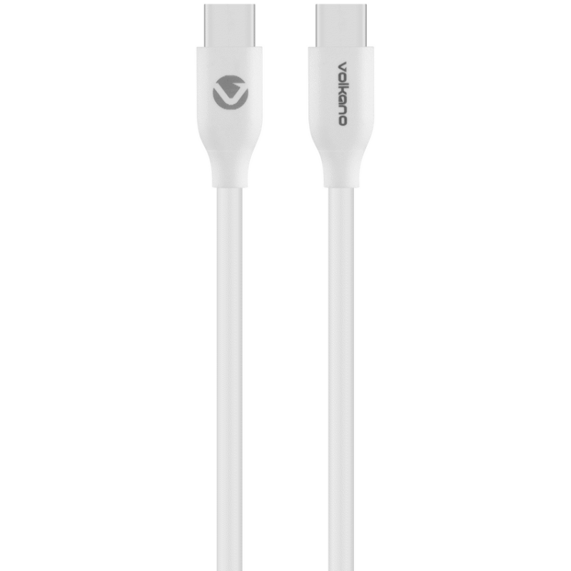 Volkano Flexi Series Type-C to Type-C 2.5m 60w – White