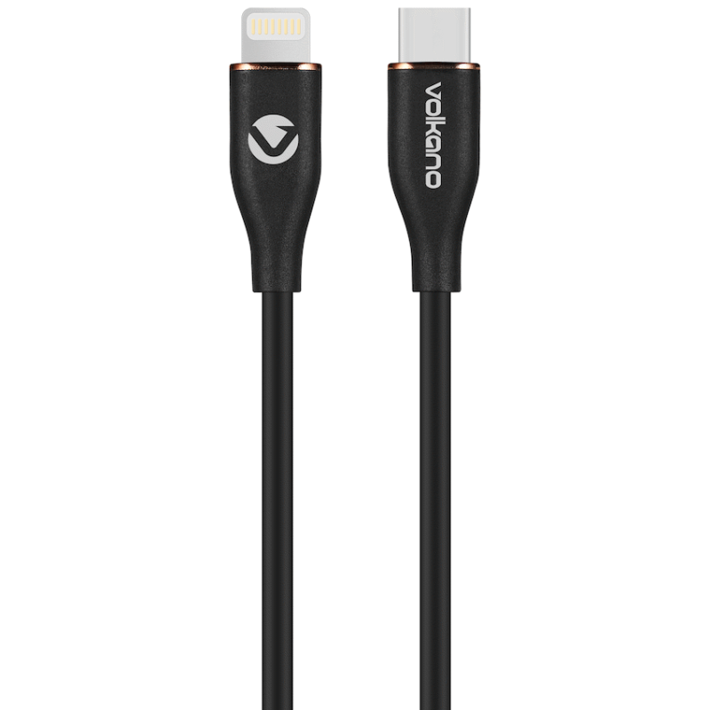 Volkano Flexi Series Type-C to MFI Lightning 1.5m 27w – Black