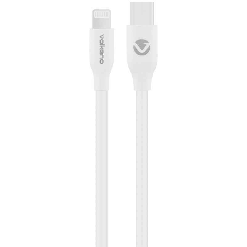 Volkano Flexi Series Type-C to MFI Lightning 2.5m 27w – White