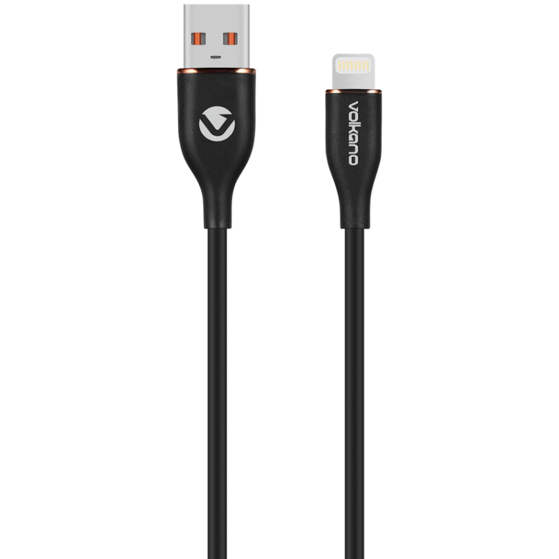 Volkano Flexi Series USB to MFI Lightning 2.5m 27w – Black
