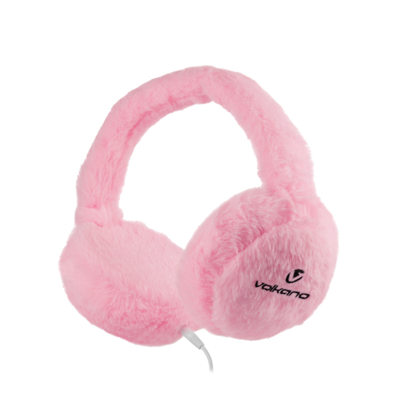 Volkano Kids Llama Series Wired Headphones with Case – Pink