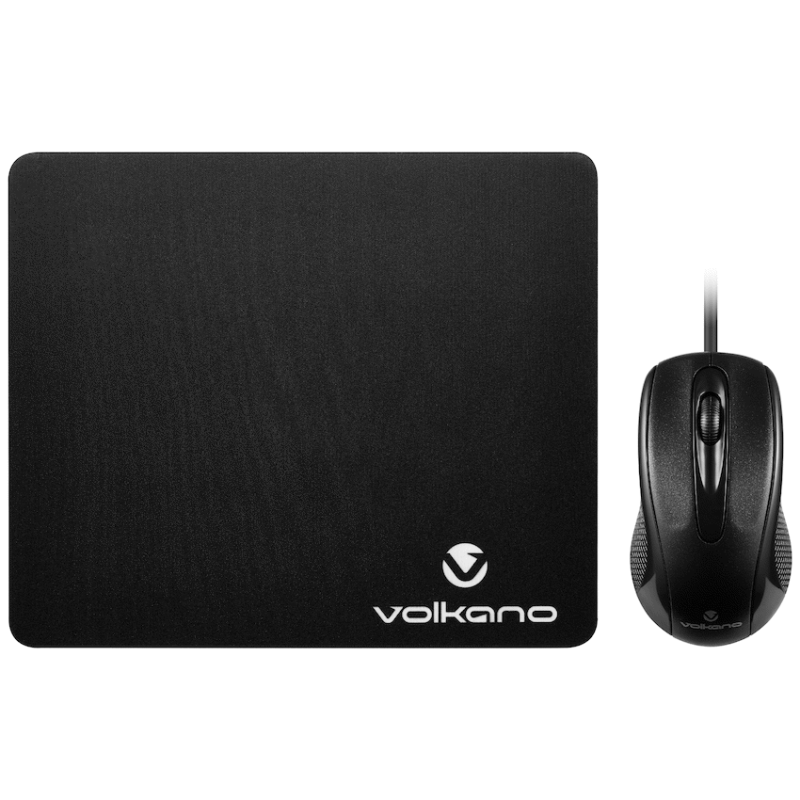Volkano Slick series wired USB mouse with mousepad combo