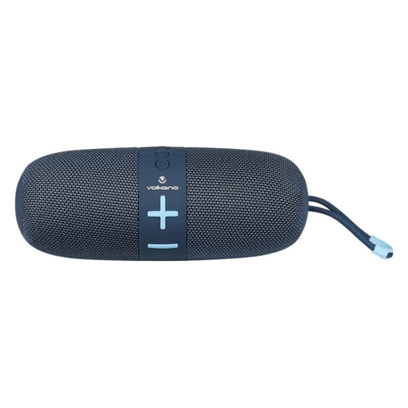Volkano Flow Series Portable Bluetooth Speaker – Blue with Blue Buttons