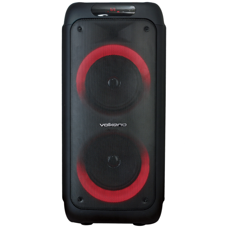 Volkano Helios Series Dual 8″ Party Speaker with Microphone & Light Effects