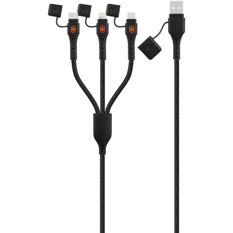Rugged by Volkano Water- and Dust-Proof USB to 3-in-1 Cable – 1.2m