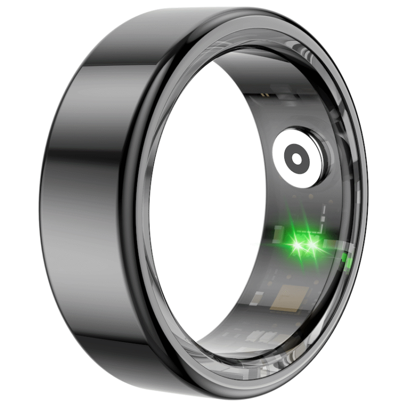 Volkano Ring Series Smart Ring with Charge Case – Black 18.9mm