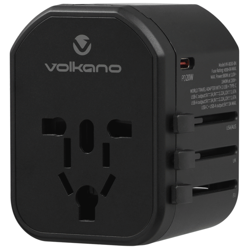 Volkano Worldwide Series Travel Adapter PD 25w + QC
